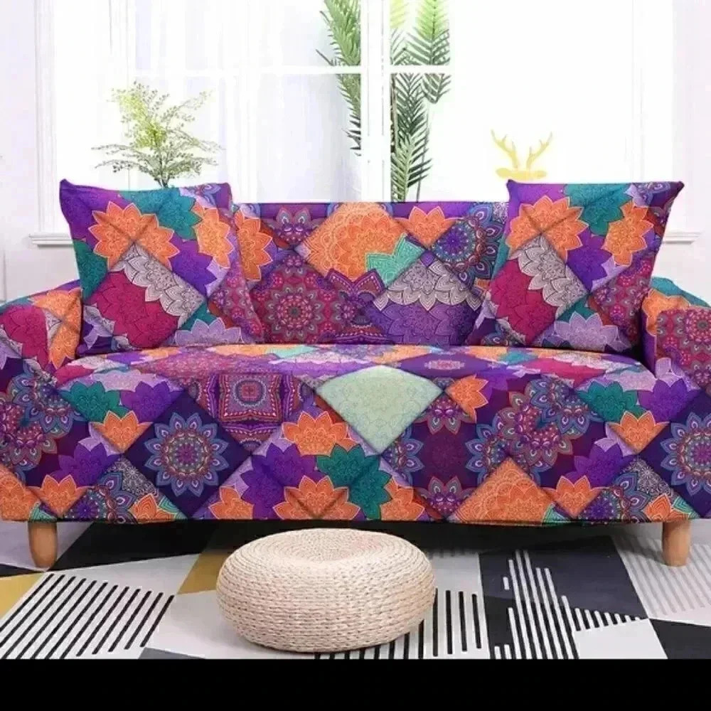 Sofa cover Bahamian style purple bright